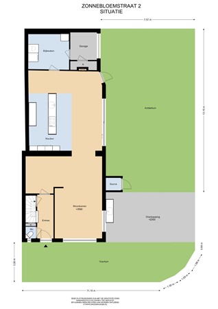 Floorplan - Zonnebloemstraat 2, 6163 TN Geleen